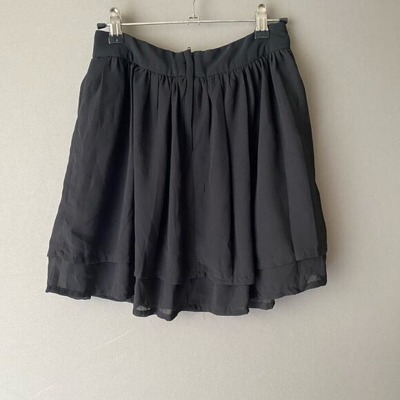 H&M sz 4 black flare summer‎ mini skirt - Picture 5 of 7